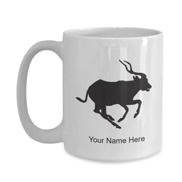 Imagem de Caneca de antílope personalizada, copo de café de antílope, ideia de presente de antílope, copo de antílope personalizado, caneca de café de 445 ml