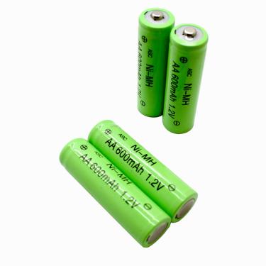 Imagem de Bateria recarregável ASC luz solar AA Ni-MH 600 mAh (pacote com 12), Verde, AA 600mAh
