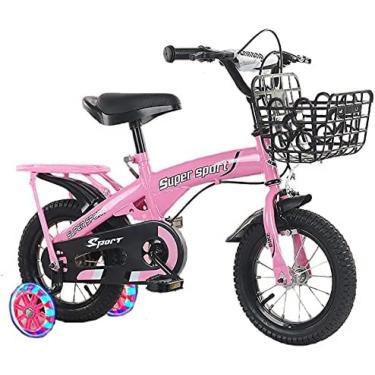 Imagem de Bicicleta Infantil Para Meninos E Meninas Estilo Livre 12 14 16 18 Polegadas Com Rodas De Treinamento Em Flash E Cesta Para Crianças De 2 A 9 Anos, 16 18 20 Com Suporte Para Bicicleta Infantil,Ros