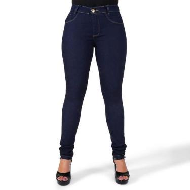 Imagem de Calça Jeans Feminina Skinny Levanta Bumbum Com Lycra Elastano Cintura