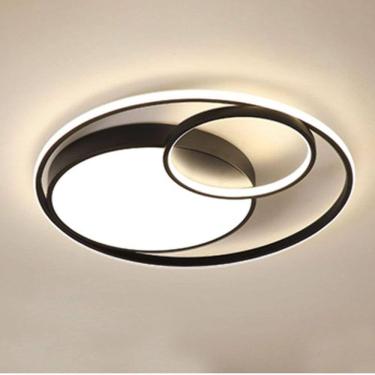 Imagem de Luminária de LED de sobrepor redonda Bivolt 30W 3 em 1 com luz central dupla