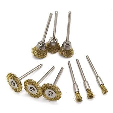 Imagem de ZAANHA 9 Pcs Copper Wire Brushes Cup Head Wheel Bits Rust Paint Removel Tools for Electric Grinder Accessories