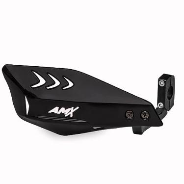 Imagem de Protetor De Mão Moto De Trilha Enduro Par Amx Wing Preto e Branco
