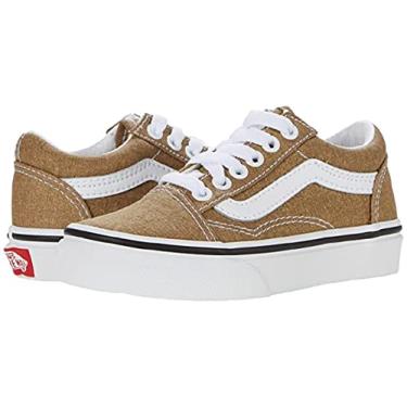 Imagem de Vans Tênis de skate Old Skool para meninos, Idade do Bronze e Branco Verdadeiro, 33