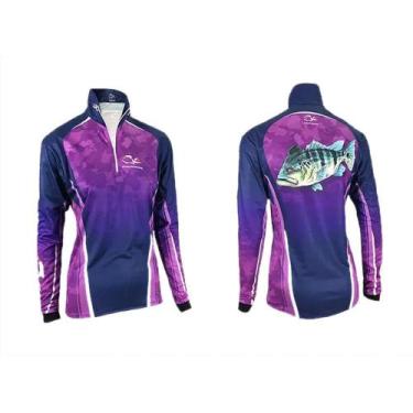 Imagem de Camisa De Pesca Proteção Solar Uv Girl Purple - Faca Na Rede Pp