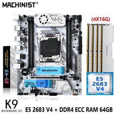 Imagem de MACHINIST-X99 Kit Conjunto de Placa-Mãe  CPU Xeon E5 2683 V4  64GB  4x16G  Memória RAM DDR4 ECC  LGA