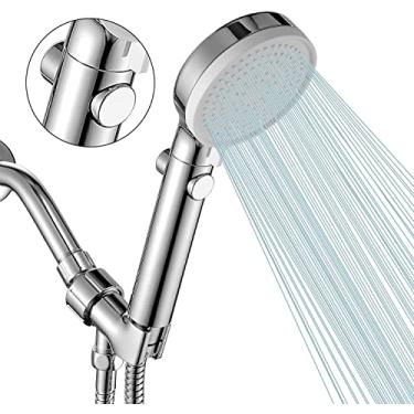 Imagem de DOILIESE Chuveiro Manual com 3 Modos, Cromado, Suporte Ajustável e Mangueira Inclusa