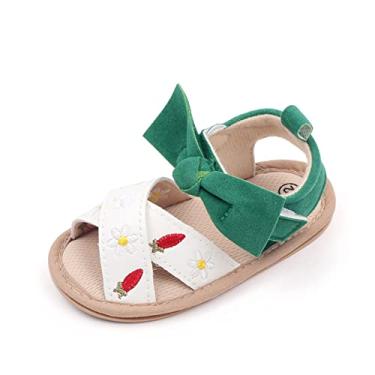 Imagem de Sandálias infantis bebê menino menina bordado floral sapatos de praia criança rabanete bonito primeiro caminhada sapatos crianças laço confortável tênis confortável, GN2, 9-12 Meses