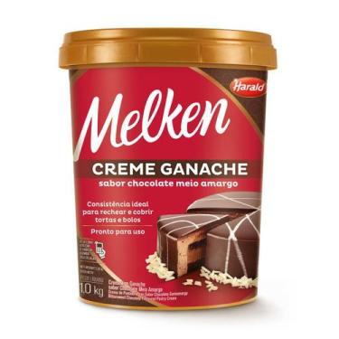 Imagem de Creme Ganache Chocolate Meio Amargo Melken 1Kg Harald