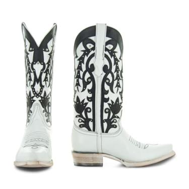 Imagem de Soto Boots Bota feminina de cowgirl M50066, Branco, 39