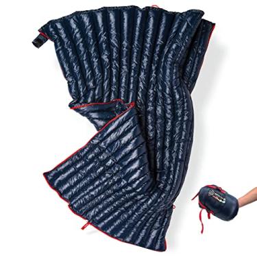 Imagem de Mochila ultraleve ZOOOOBELIVES para dormir de 81,28 cm a 127 cm - Saco de dormir Ultra compacto 650 ml para caminhadas, acampamento e acampamento, leve e compacto – Alplive T400, Azul marino, Double