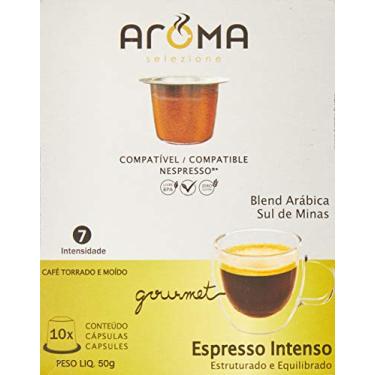 Imagem de Aroma Selezione Cápsulas de Café Espresso Intenso, Compatível com Nespresso, Contém 10 Cápsulas