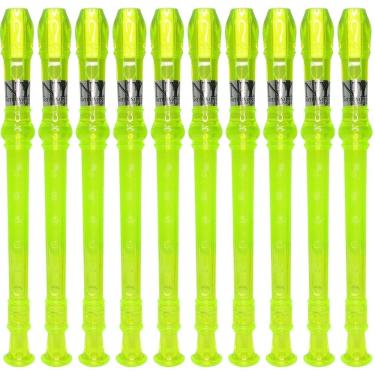 Imagem de Kit 10 Flautas Doce Germânica Verde Translucida FL 20G G NY