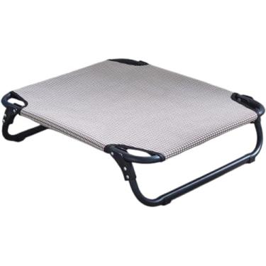 Imagem de Cama para cães ao ar livre, cama para animais de estimação, ninho de cachorro, quatro estações, universal removível, pêlo dourado, dourado, cinza, GG