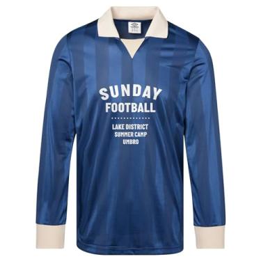 Imagem de Umbro Camisa masculina inspirada em futebol, Azul, G