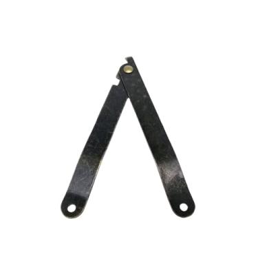 Imagem de 6 peças de bronze antigo bronze joias baú caixa de madeira tampa suporte superior dobradiça armário de exibição móveis ficar dobradiça levantar, formato A 91x11mm