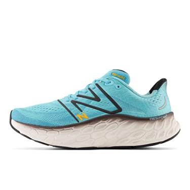 Imagem de New Balance Fresh Foam X More V4 Tênis de corrida masculino, Verão Aqua/Preto/Calêndula Quente, 15 Wide