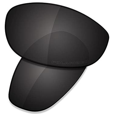Imagem de Lentes de substituição premium da Saucer para óculos de sol Oakley Monster Dog, High Defense - Carbon Black Polarized, One Size