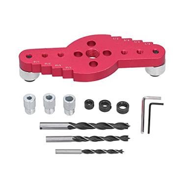 Imagem de Kit de guia de broca para cavilha Bordstract, perfurador de bolso vertical, localizador de perfuração, gabarito, ferramentas para inscrição em madeira (12 unidades)