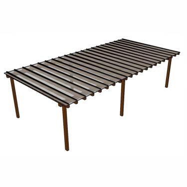 Imagem de Kit Policarbonato Cristal 4mm 10,00m X 6,00m - Perfis Naturais