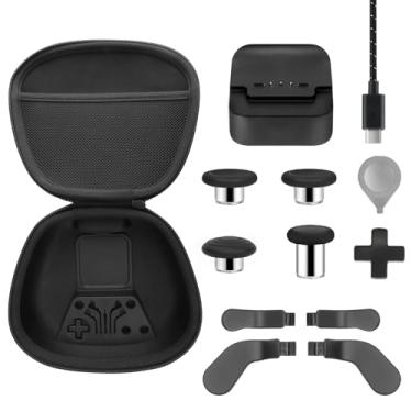 Imagem de Complete Component Pack for Xbox Elite Controller Series 2 - Accessories Includes 1 Carrying Case, 1 Charging Dock, 1 Charger Cable, 4 Thumbsticks, 4 Paddles and 1 Adjustment Tool(BLACK)