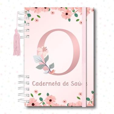Imagem de Caderneta de Saúde da Criança, Caderno de Vacinação, Alfabeto Floral Rosa, 118 Páginas, 21,5 x 15,5 cm (O)