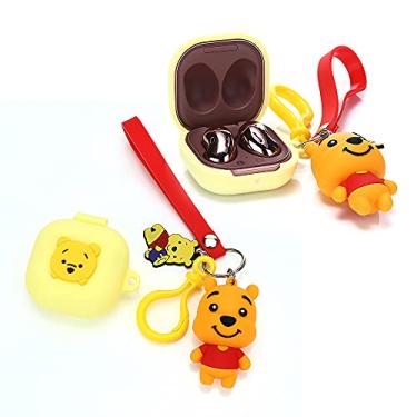 Imagem de Suublg Capa de silicone para Samsung Galaxy Buds FE/2 Pro/2 Live com cordão de boneca