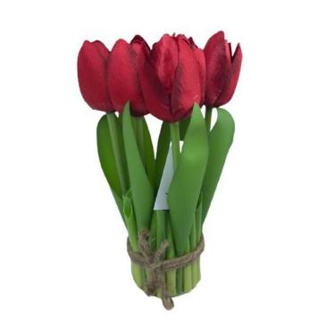 Imagem de Arranjo de Flor 7 Tulipas Artificial 19cm - Lily - Vermelho