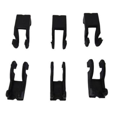 Imagem de Kit 6 Garras Plásticas P/ Grades Ventilador Arge E Loren Sid, Preto