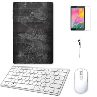 Imagem de Adesivo Galaxy Tab S8 Sm-X7068 Mapa Mundi /Tecl/Mou/Can/Pel - Skin Zab