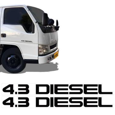 Imagem de Par De Adesivo 4.3 Diesel Da Porta Caminhão Gmc 7 Ton 1996/ - SPORTINO