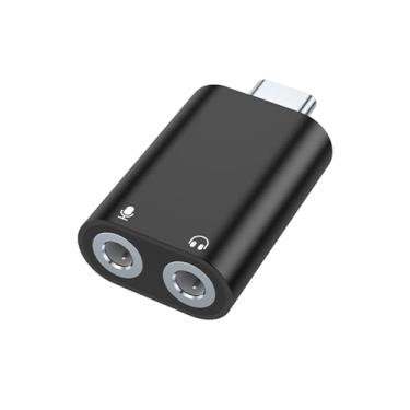 Imagem de Adaptador de áudio USB C para 3,5 mm, adaptador Typec para auxiliar placa de som estéreo externa, adaptador USB para conector de fone de ouvido para PS4/PS5/fone de