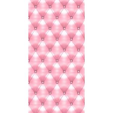 Imagem de Papel de Parede Adesivo Capitonê Couro Rosa Cabeceira de Cama 3D CO 13