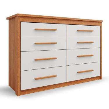 Imagem de Comoda 8 Gavetas Elegance Freijo Off White Batrol