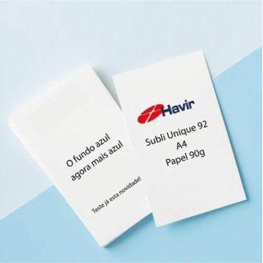 Imagem de Papel fundo Azul Havir A4 250 Folhas para sublimação.