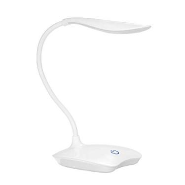 Imagem de Lnária de mesa LED com porta USB 3 Controle de brilho regulável Ultraleve Branco Recarregável Luz de mesa para cuidados com os olhos com cabeça giória de 360° Mangueira ible para estudar, ler, tr