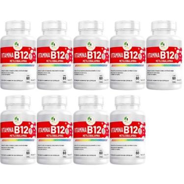 Imagem de Kit C/9 Vitamina B12 Metilcobalamina 60 cápsulas - Fits Life