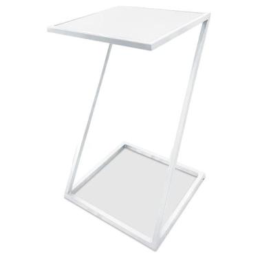 Imagem de Mesa De Canto Modelo Industrial Lateral em Z Sieger Decoração Para Sal