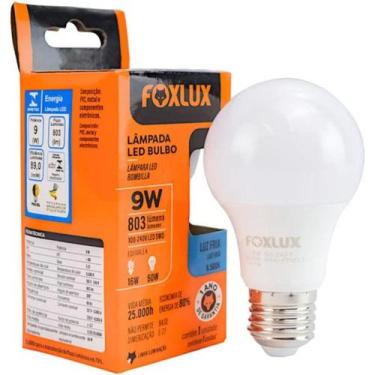 Imagem de Lampada Led Bulbo 9w 6500k Bivolt Foxlux , 110V e 220V