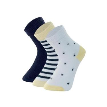 Imagem de Kit Com 3 Pares Meias Mash Kids Cano Médio Infantil Algodão Cotton, Am