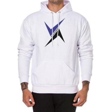 Imagem de Moletom Masculino Flanelado Capuz Bolso Canguru Estampado - Polo Blu, 