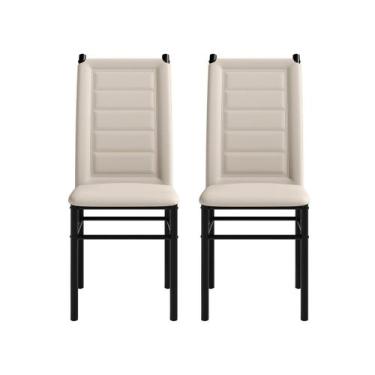 Imagem de Cadeiras Kit 2 Cadeiras Tokio Preto/Off White - Art Panta, Indústrial,