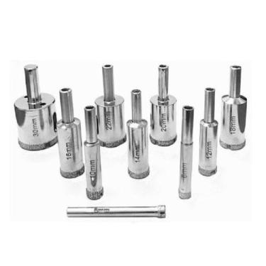 Imagem de kit 10 peças Broca Diamantada Serra Copo Furar Furo Parede Piso Concre