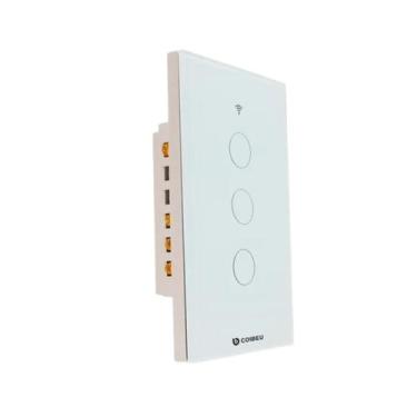 Imagem de Interruptor Inteligente Tomada 3 Botões Wifi Smart Automação - Coibeu