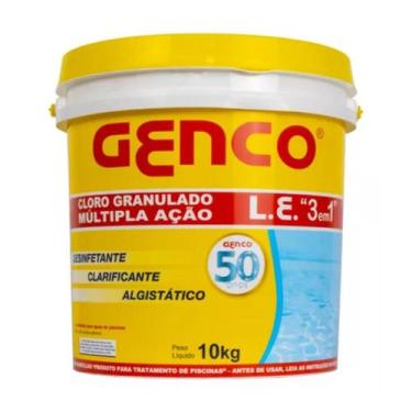 Imagem de Cloro Genco Piscina Tratamento 3x1 Multi Ação 10kg, Amarelo
