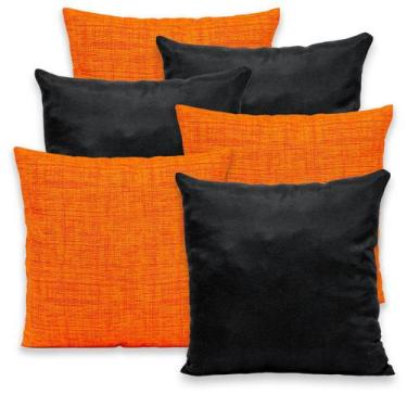 Imagem de Kit 6 Capas de Almofada Gorgurinho Lisa e Estampada 40x40 Zíper - BEM 