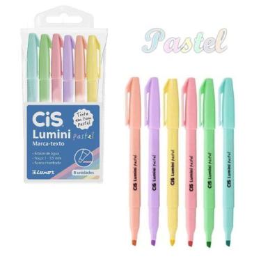 Imagem de Cis Lumini Pastel Marca Texto 6 Cores - Super Oferta