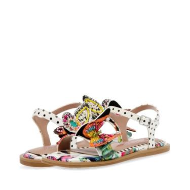 Imagem de Betsey Johnson Sandália Dacie para menina, Borboleta branca, 5 Big Kid