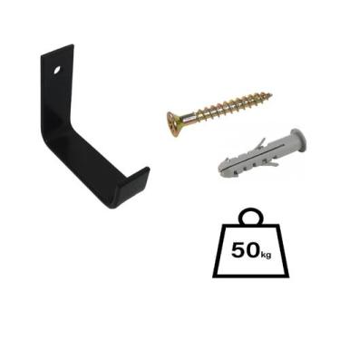 Imagem de Gancho Resistente de Parede para Suporta Até 50kg 6x6cm 7un - Dikaren