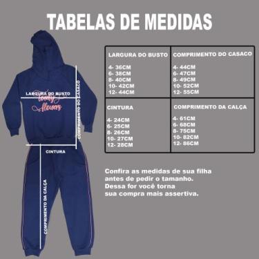 Imagem de Conjunto Feminino Infantil Agasalho Moletom com Capuz Moda Inverno - M